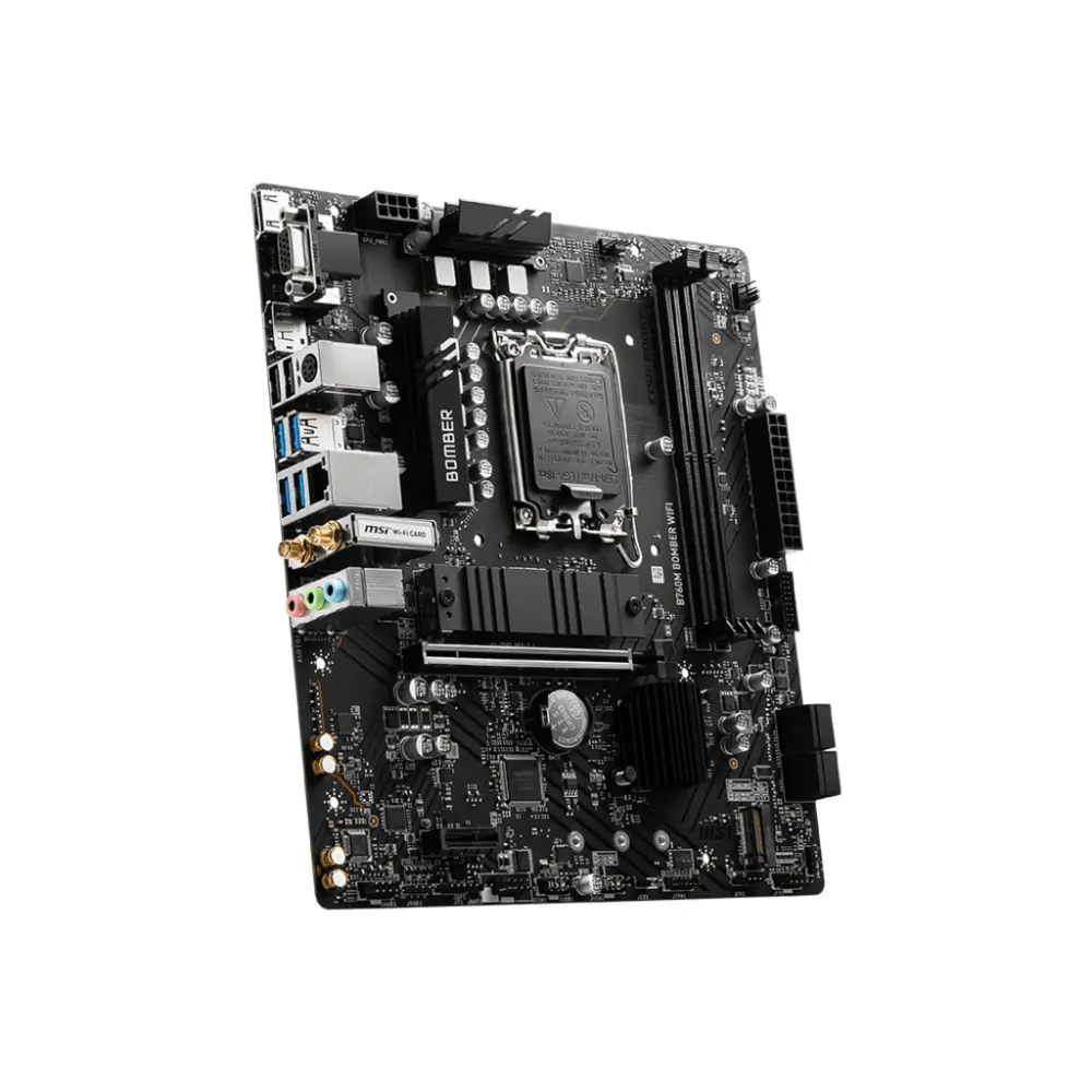 MSI B760M BOMBER WIFI DDR5 Motherboard For Intel 12th | 13th | 14th Gen view 3